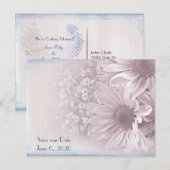 Sparen de Datum huwelijksmaisy bouquet Aankondigingskaart (Voorkant / Achterkant)