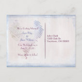 Sparen de Datum huwelijksmaisy bouquet Aankondigingskaart (Achterkant)