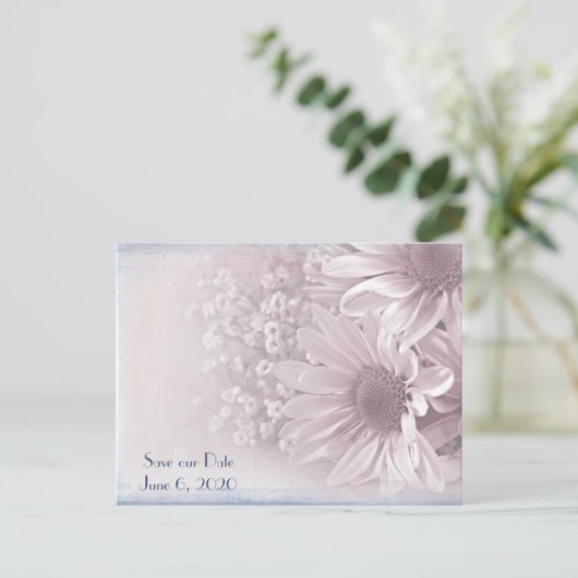 Sparen de Datum huwelijksmaisy bouquet Aankondigingskaart (Staand voorkant)