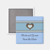 Sparen de Datum in Blauw en Bruin Magneet (Voorkant / Achterkant)