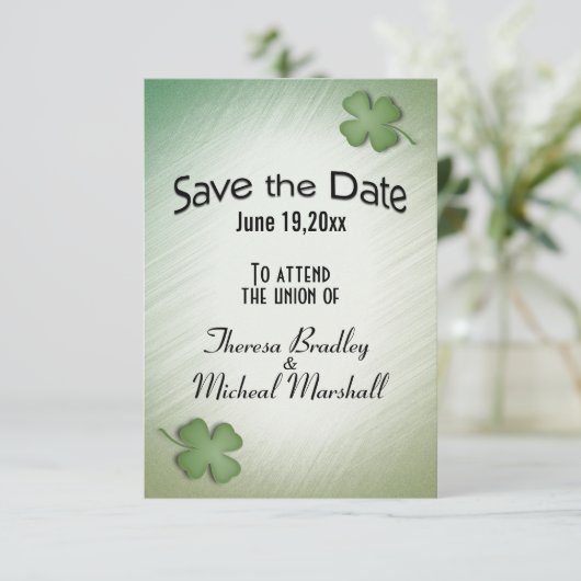 Sparen de Datum Irish Dream Wedding Save The Date (Staand voorkant)