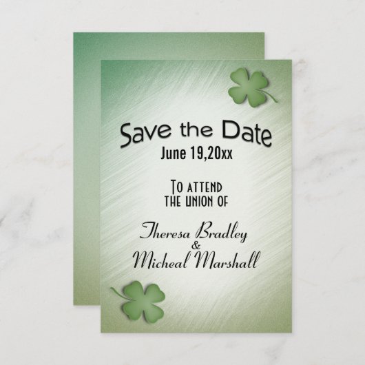Sparen de Datum Irish Dream Wedding Save The Date (Voorkant / Achterkant)