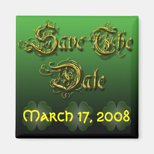 Sparen de Datum Irish Wedding Magnet (Voorkant)