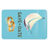 Sparen de Datum jacht en trouwringen Magneet (Horizontaal)