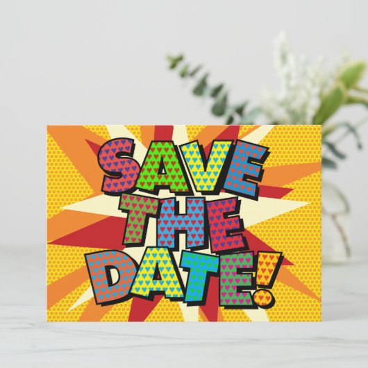 SPAREN DE DATUM Jouw Bericht Spraakballon Leuk Aankondiging (Staand voorkant)