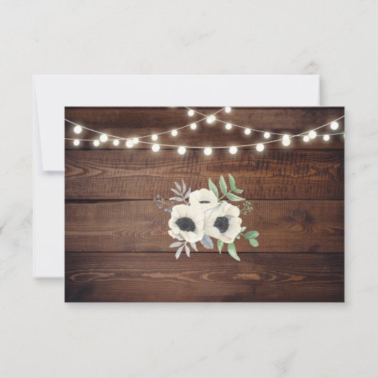 Sparen de Datum Kaarten de Floral Waterverf Anemon (Achterkant)