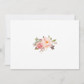 Sparen de Datum kalender van de Foto Roze florale  Kaart (Achterkant)