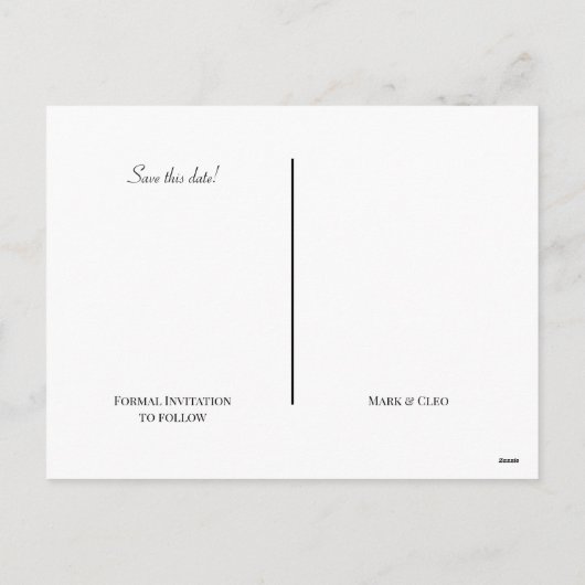 Sparen de Datum, Klassiek Groen Feestdagenkaart (Achterkant)