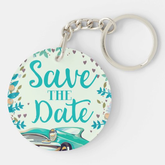 Sparen de Datum   Klassieke Auto. Sleutelhanger (Achterkant)