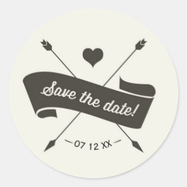 Sparen de Datum Klassieke Ronde Sticker