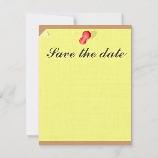 Sparen de datum kleverige nota Save The Date (Voorkant)