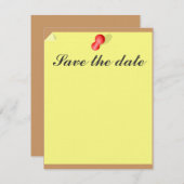 Sparen de datum kleverige nota Save The Date (Voorkant / Achterkant)
