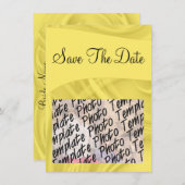 "Sparen de Datum"knoopt over Geel Save The Date (Voorkant / Achterkant)