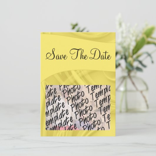"Sparen de Datum"knoopt over Geel Save The Date (Staand voorkant)