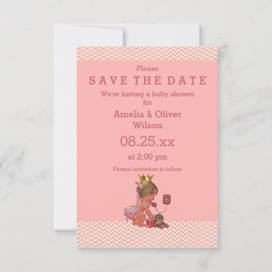 Sparen de Datum Koetsprinses op Telefoon Kaart (Achterkant)