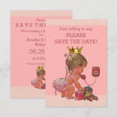 Sparen de Datum Koetsprinses op Telefoon Kaart (Voorkant / Achterkant)