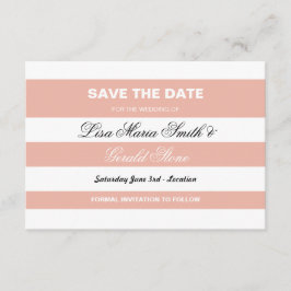 Sparen de Datum Koraal & Witte Legant Strijpe Wedd Save The Date