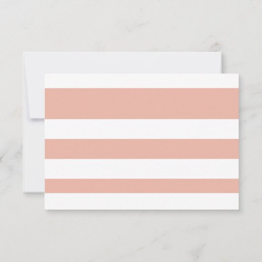 Sparen de Datum Koraal & Witte Legant Strijpe Wedd Save The Date (Achterkant)