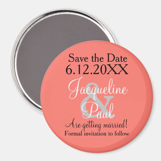 Sparen de Datum KoraalMagnetten Magneet (Voorkant / Achterkant)
