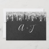 Sparen de Datum Kraft Silver Grey Drip Grahite Save The Date (Achterkant)