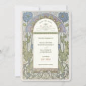 Sparen de Datum  Kunst Nieuwe door Mucha Invitat Kaart (Voorkant)