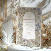 Sparen de Datum Kunst Nieuwe door Mucha Invitat Kaart