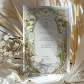 Sparen de Datum Kunst Nieuwe door Mucha Invitat Kaart