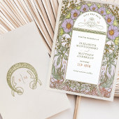 Sparen de Datum  Kunst Nieuwe door Mucha Invitat Kaart