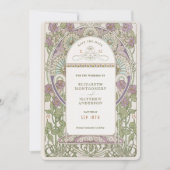 Sparen de Datum Kunst Nieuwe door Mucha Invitat Kaart (Voorkant)