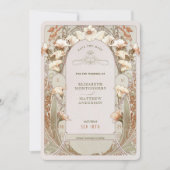 Sparen de Datum  Kunst Nieuwe door Mucha Invitat Kaart (Voorkant)