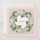 Sparen de Datum  Lace Doily  Floral Art Save The Date (Achterkant)