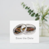 Sparen de Datum Las Vegas "Bands Bride & Groom" Po Aankondigingskaart (Staand voorkant)