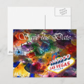 Sparen de Datum Las Vegas Briefkaarten van Bloemen (Voorkant / Achterkant)