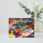 Sparen de Datum Las Vegas Briefkaarten van Bloemen (Staand voorkant)