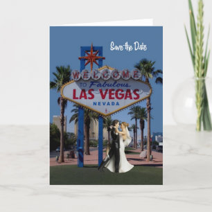Sparen de Datum Las Vegas Kaart van de Wedding met