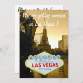 Sparen de Datum Las Vegas Medeaankondiging van het Save The Date (Voorkant / Achterkant)