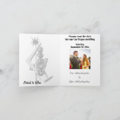 Sparen de Datum Las Vegas moderne bruiloft Kaart (Binnen)