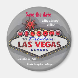 Sparen de Datum Las Vegas Silver Grey Magneet