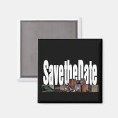 Sparen de Datum Las Vegas Strip Magnet (Voorkant / Achterkant)