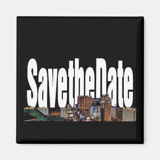 Sparen de Datum Las Vegas Strip Magnet (Voorkant)