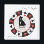 Sparen de Datum Las Vegas Wedding 2 duim Magnet<br><div class="desc">Sparen de Datum Las Vegas Wedding 2 duim Magnet personaliseert door namen en datum van bruiloft toe te voegen</div>