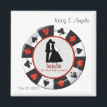 Sparen de Datum Las Vegas Wedding 2 duim Magnet<br><div class="desc">Sparen de Datum Las Vegas Wedding 2 duim Magnet personaliseert door namen en datum van bruiloft toe te voegen</div>