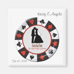 Sparen de Datum Las Vegas Wedding 2 duim Magnet