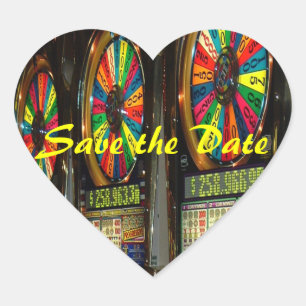 Sparen de Datum Las Vegas Wedding Hart Sticker