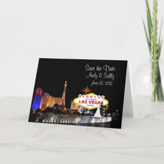 Sparen de Datum Las Vegas Wedding Kaart
