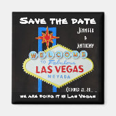 Sparen de Datum Las Vegas Wedding Magneet (Voorkant)