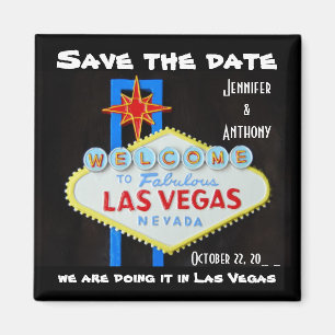 Sparen de Datum Las Vegas Wedding Magneet