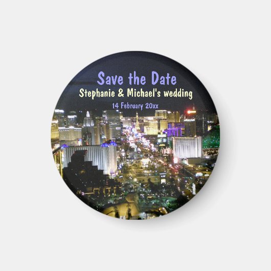 Sparen de Datum Las Vegas Wedding Magneet (Voorkant)