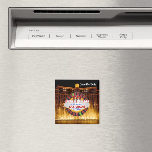 Sparen de Datum Las Vegas Wedding Magnet (Insitu (Vaatwasser))