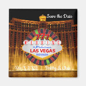 Sparen de Datum Las Vegas Wedding Magnet (Voorkant)